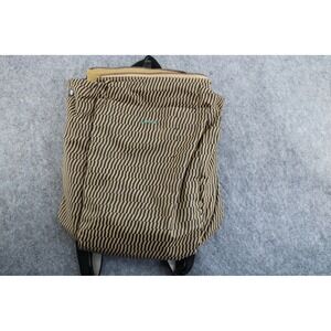 SKFK Recycled Nylon Backpack Geometric Stripe Print Lightweight Casual Daypack